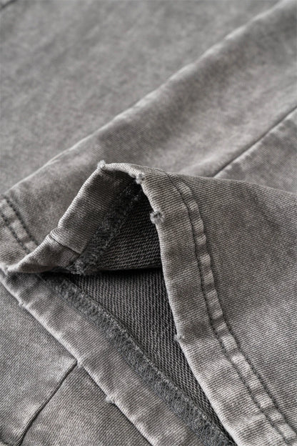 ZODF Retro 2024 Spring Men Washed Cotton Straight Pants Unisex Casual 330gsm Distressed Loose Trousers Brand Clothes HY0830