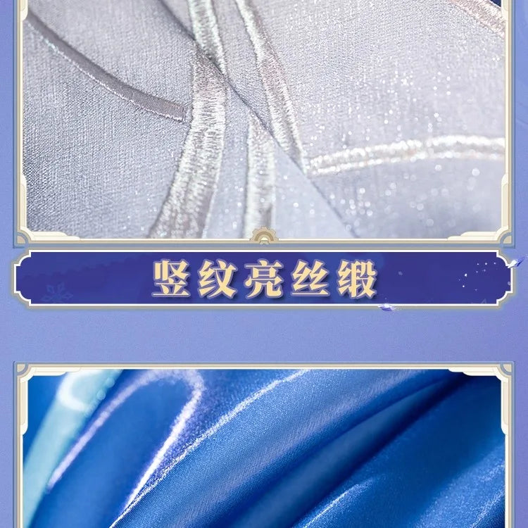 iCoser Genshin Impact Skirk Cosplay Costume Wig Dress New Skin Uniform Headwear Metal Props Halloween Party Women Girls Carnival