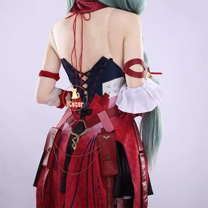 Wuthering Waves Phrolova Cosplay Costume Wig Dress Headwear Earrings Fractsidus Halloween Party for Women Girls Accessory Props