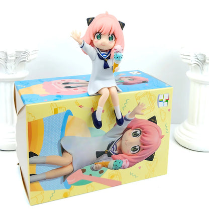 Anime Spy×Family Action Figures Anya Forger Summer Swimsuit Figurine Dolls Model Cute Toy PVC Collectible Ornament Birthday Gift