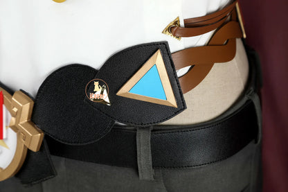 Genshin Impact Jahoda Cosplay Costume Wig Uniform Cloak Hat Glasses Headwear Outfit Halloween Party for Women Girls Props iCoser