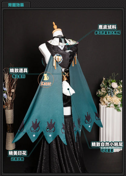 Zenless Zone Zero Lucia Cosplay Costume Wig Uniform Horns Headwear Tail Spook Shack Halloween Party for Women Girls Role Play