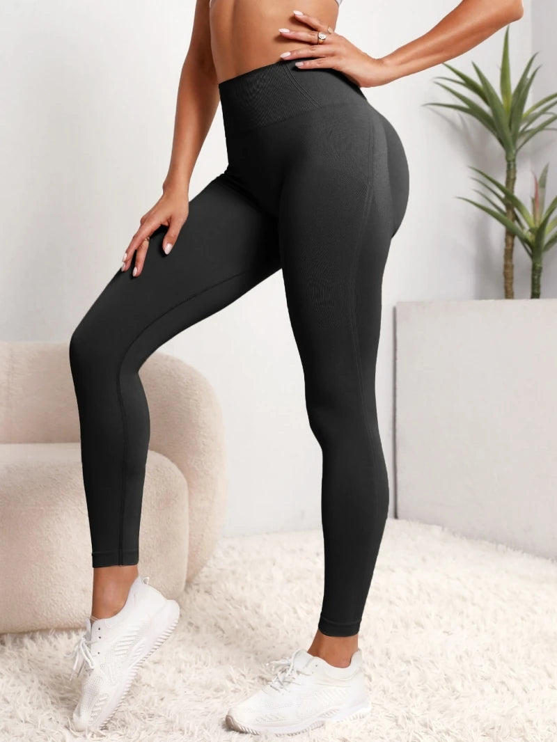 Women Seamless High Waist Hip Lifting Sports Leggings Push Up Yoga Fitness Gym Clothing