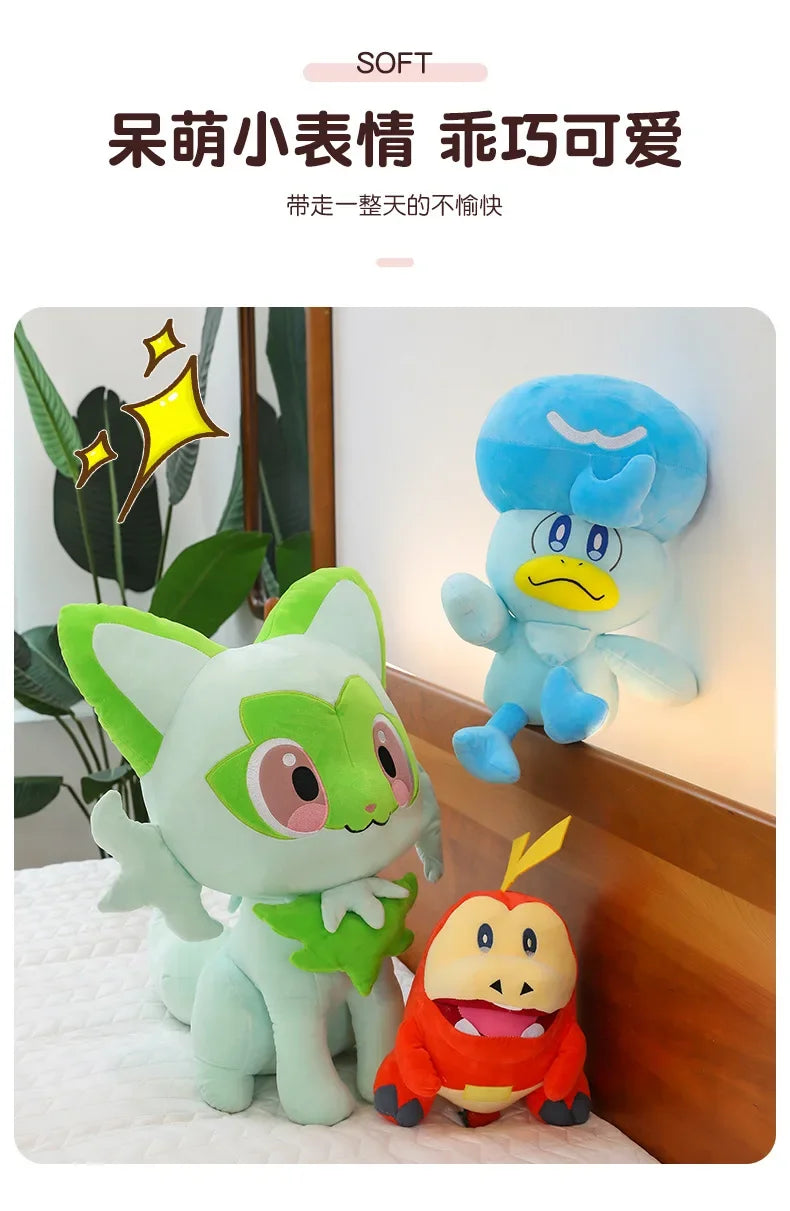 Pokemon Plushie Toys Sprigatito Quaxly Fuecoco Pokémon Scarlet and Violet Anime Plush Stuffed Dolls Christmas Gift for Childrens