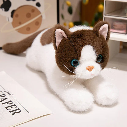 40/50cm British Shorthair Ragdoll Cat Plushies Soft Doll Lifelike Pet Calico Cat Adorable Birthday Gift For Girl Boy