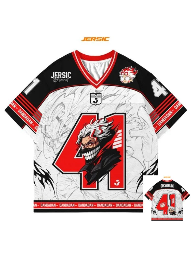 41 Jersey Dandadan Okarun  Anime Series Jersey Korean Style Kpop Baseball Hockey Oversize T-shirt Anime Daily Unisex Tops Tee
