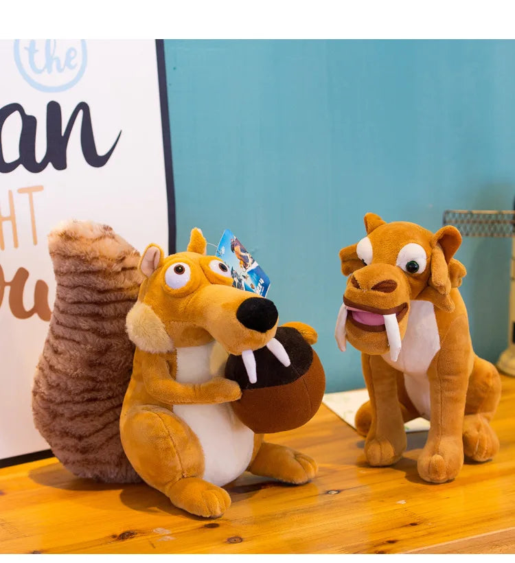 Disney Ice Age Sid Stuffed Toys Anime Cart Squirrel Scart Manny Diego Sloth Plush Doll Toy Room Decoration Kids Christmas Gift