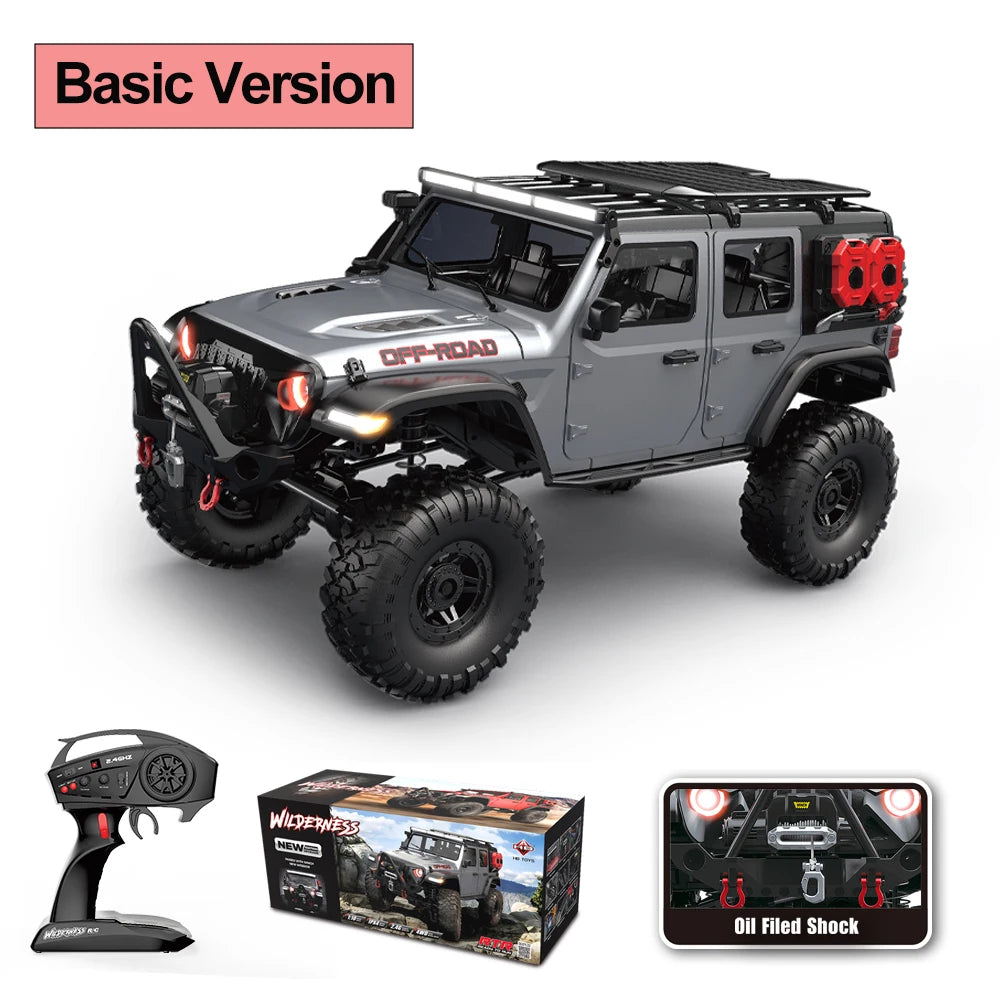 1/10 Scale HB RTR R1011 4WD Remote Control Rock Crawler Truck with LED Lights 2.4G Full Proportional Off-Road Climbing