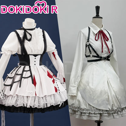 IN STOCK Akiyamaa Mizuki Mikuu Cosplay Costume Game Cosplay【XS-2XL】DokiDoki-R Women White Lolita Dress Mizu5 Cosplay Plus Size