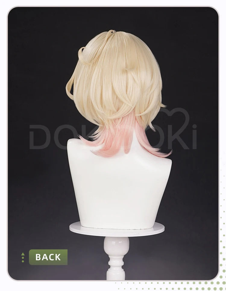 Emilie Wig Game Genshin Impact Cosplay Wig DokiDoki Perfumer Emilie Cosplay Glasses Necklace Women 45cm Short Hair Free Wig Cap