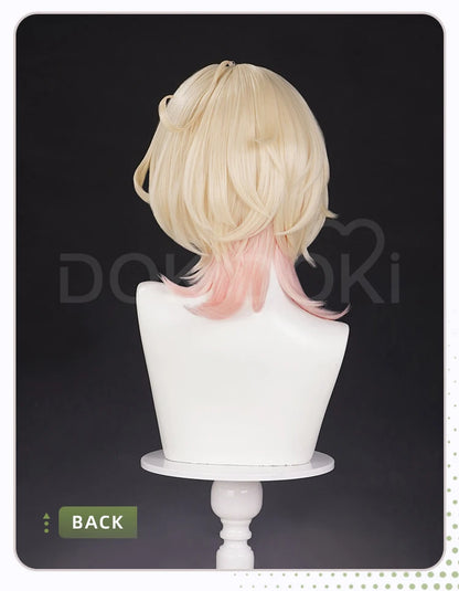 Emilie Wig Game Genshin Impact Cosplay Wig DokiDoki Perfumer Emilie Cosplay Glasses Necklace Women 45cm Short Hair Free Wig Cap