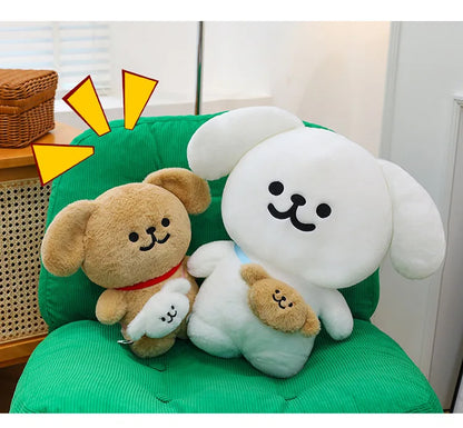 45/70cm Big Size Maltese Backpack Cartoon Anime Plush Stuffed Doll Kawaii Room Decoration Plushies Pillow Ornament Children Gift