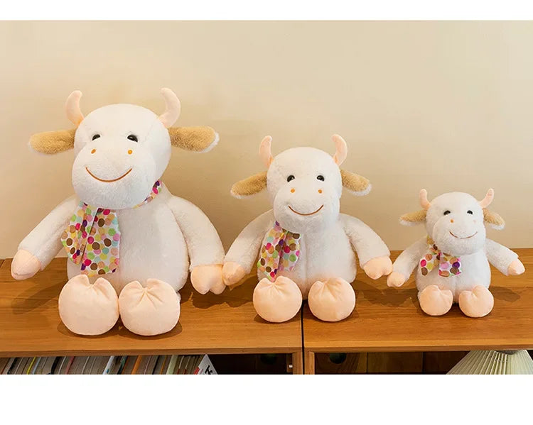 New 30-60cm Cute Calf Plush Toy Doll Stuffed Animals Smiling Cute Calf Doll Hildren's Playmate Children's Birthday Gift