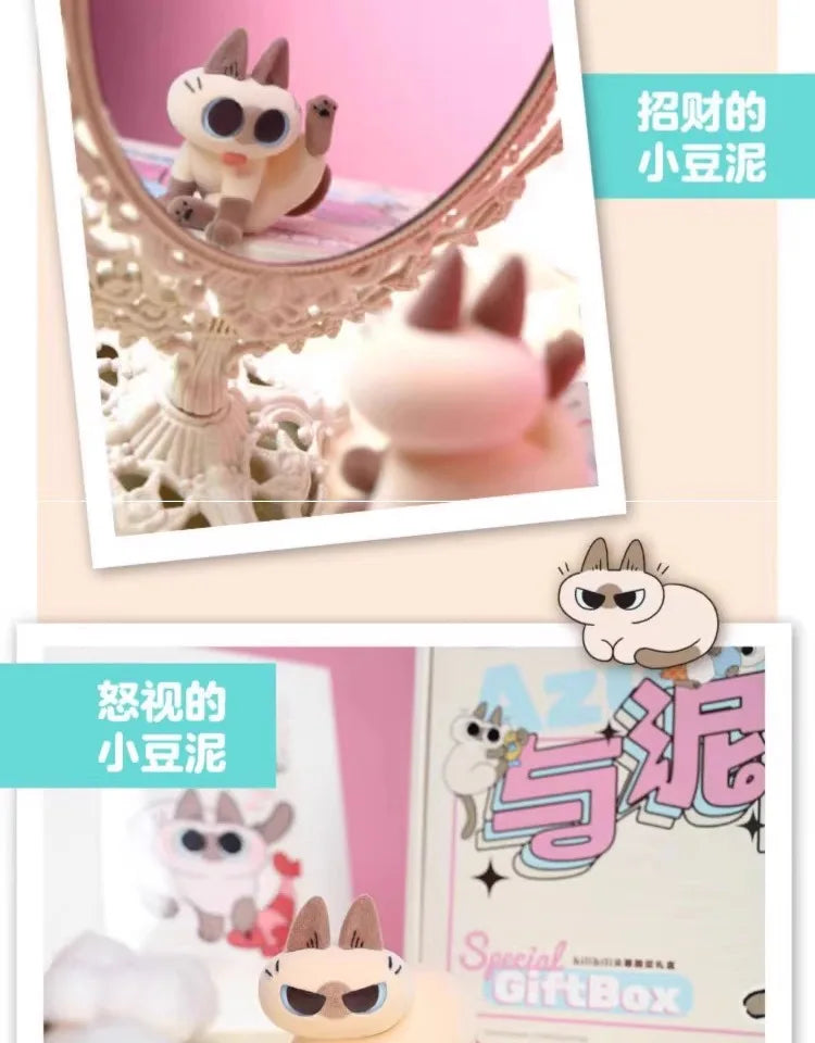 Original Azuki Can Azukisan’s Daily Life 1&2nd Series Mystery Box Siamese Cat Cute Model Blind Box Caixa Sorpresa Girls Gifts