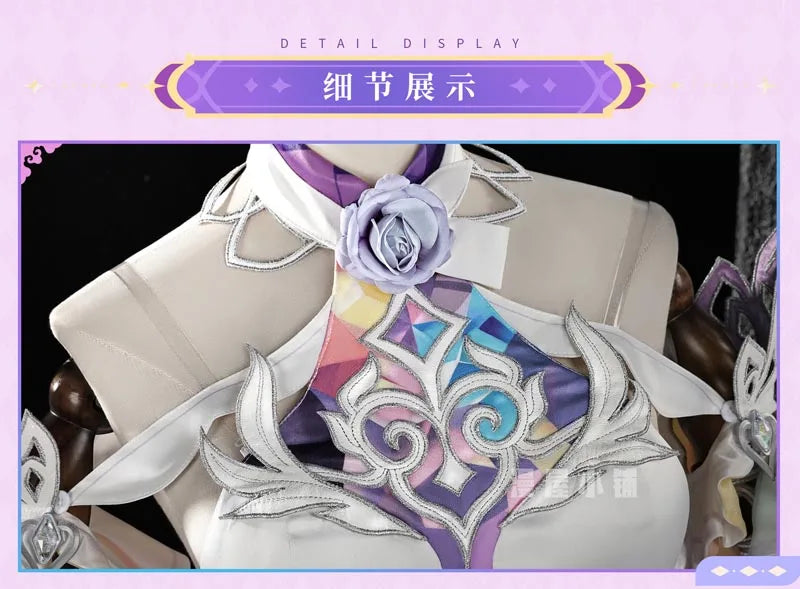 Honkai Star Rail Cyrene Cosplay Costume Wig Dress Headwear New Skin Outfit Elysia Amphoreus Carnival Halloween for Women Girls