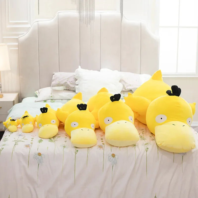 Super Big Size 100cm Pokemon Psyduck Plush Toy Soft Yellow Duck Doll Stuffed Animal Plush Toy Gift for Girlfriend Present Pillow
