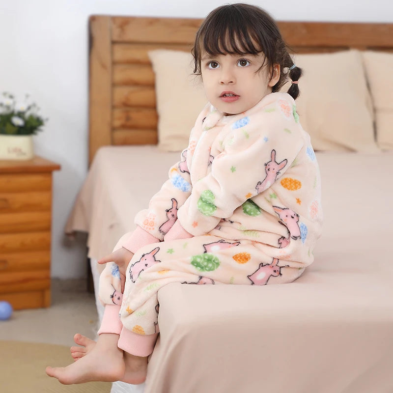 Baby Rompers Newborn Boy 6 to 9 12 18 Months Winter Warm Flannel Baby Girl Romper Toddler Kids Clothes One Piece Pajama Bodysuit