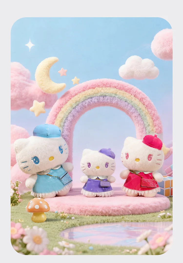 Sanrio 65cm cute Fluffy Kawaii Hello Kitty Plush Toy in Dress Scented Doll Large Stuffed Animal for Kids Birthday Christmas Gift