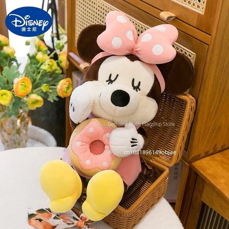 60/80/100cm Big Size Mickey Mouse Anime Plush Stuffed Doll Minnie Mouse Plushies Disney Pillow Peluche Ornaments Children's Gift