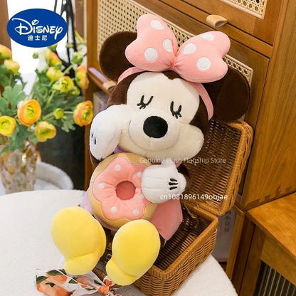 60/80/100cm Big Size Mickey Mouse Anime Plush Stuffed Doll Minnie Mouse Plushies Disney Pillow Peluche Ornaments Children's Gift