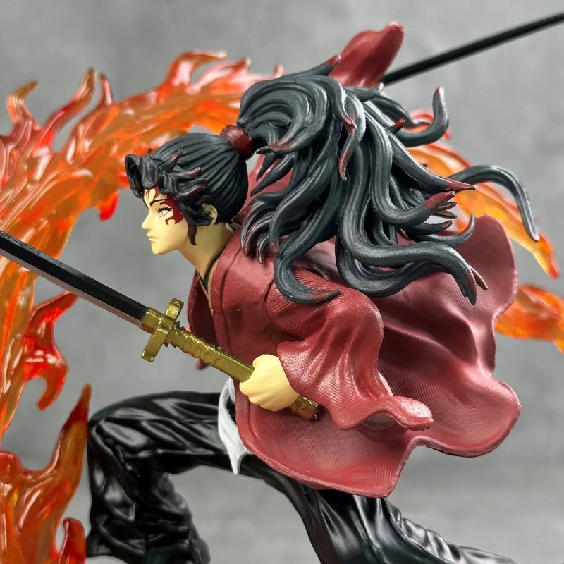 2025 Demon Slayer Anime Figures Tsugikuni Yoriichi Action Figure With Light Pvc Statue Figurine Model Doll Toys Christmas Gifts
