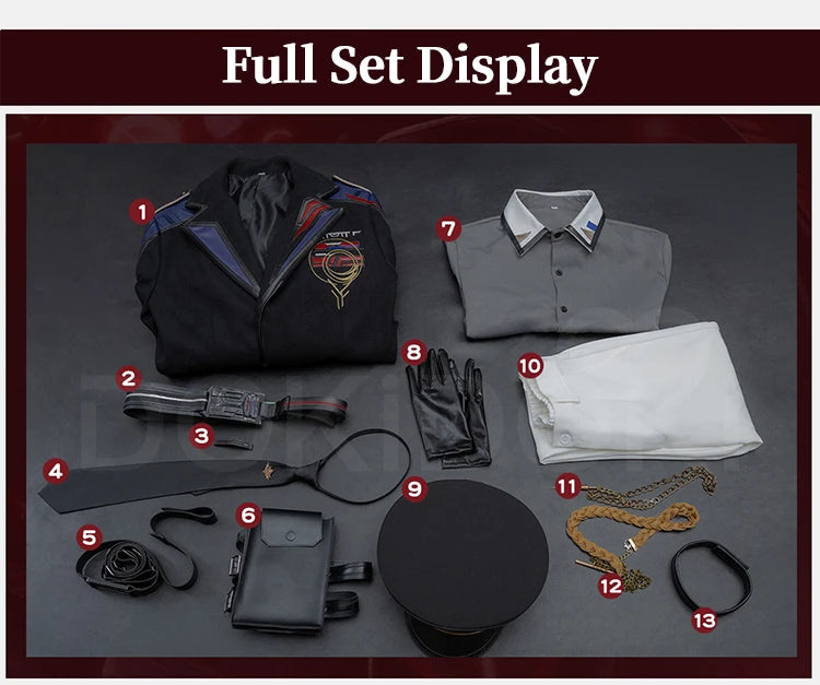 Caleb MC Cosplay Costume Game Love and Deepspace【XS-2XL】DokiDoki-R Men Women Pilot Uniform Xia Yizhou Hat Plus Size