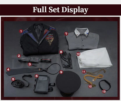 Caleb MC Cosplay Costume Game Love and Deepspace【XS-2XL】DokiDoki-R Men Women Pilot Uniform Xia Yizhou Hat Plus Size