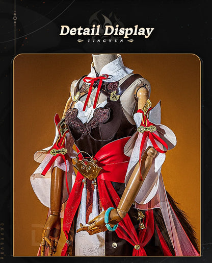 IN STOCK Tingyun Cosplay Game Honkai: Star Rail Cosplay【XS-2XL】DokiDoki-R Women Costume TingYun Shoes Wig Tail Cosplay Plus Size