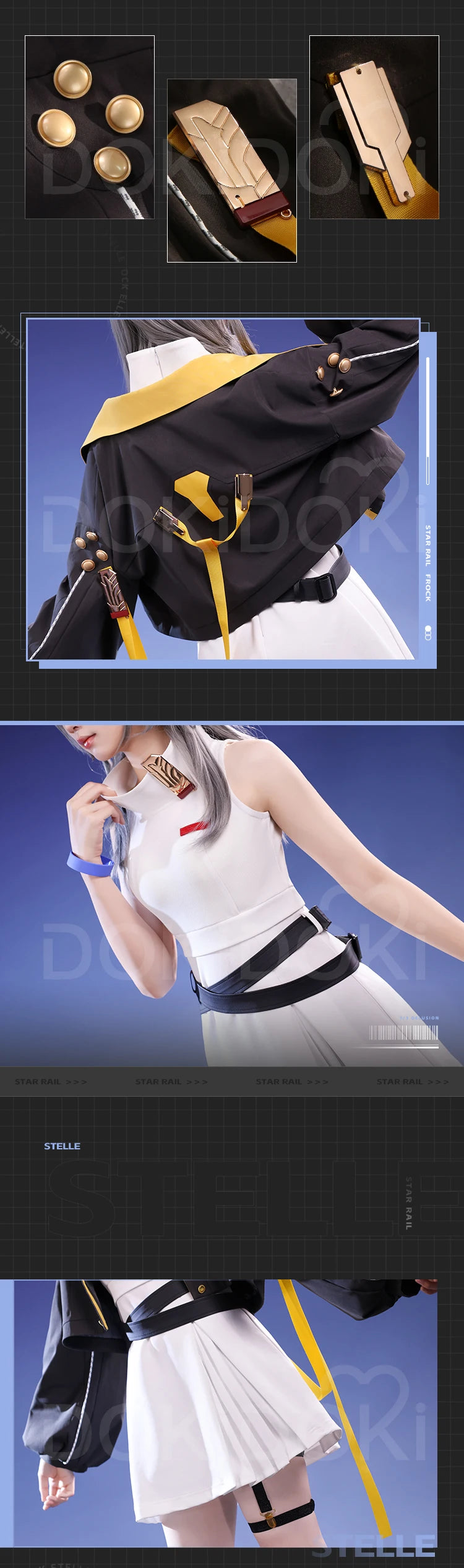 IN STOCK Trailblazer Stelle Cosplay Costume Game Honkai: Star Rail Cosplay DokiDoki-SR Trailblazer Costume Women Casual Wear