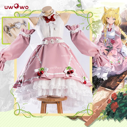 IN STOCK UWOWO Game Arknights Nightmare The Ferry Girl Cosplay Costume Pink Dress Halloween Costume