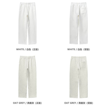 ZODF 345gsm Fleece Straight Pants for Men Unisex Loose Comfortable Sport Trousers Autumn Winter HY0864