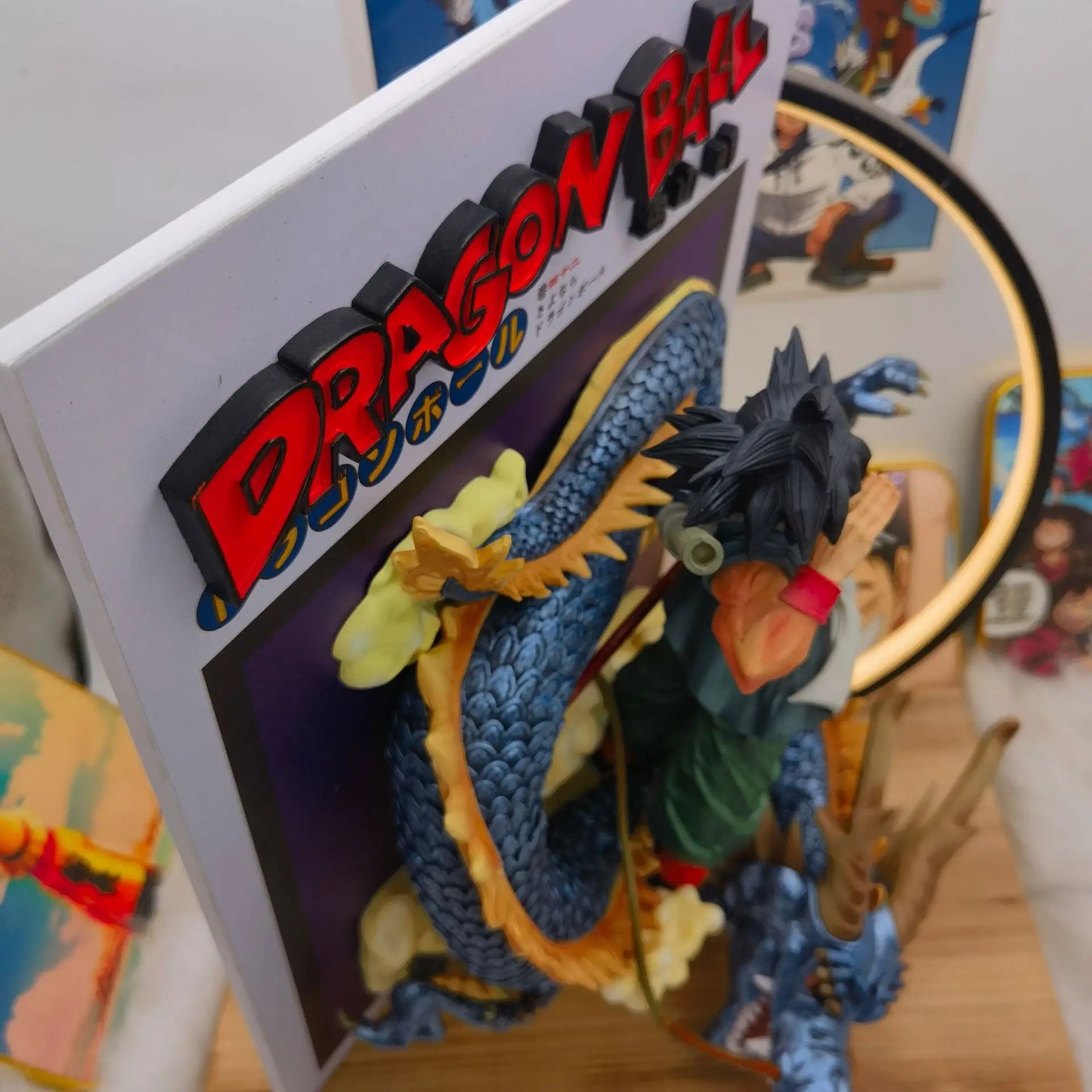 Amime Dragon Ball Z Gk 3d Comic Books Son Goku Riding Shenron Figurine Pvc Action Figure Model Statue Collection Children'S Toy