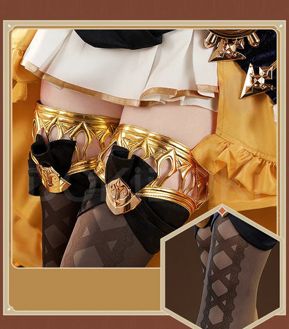 IN STOCK Navia Cosplay Costume Game Genshin Impact DokiDoki-SR Women Halloween Costume Metal Accessories Medieval Navia Wig