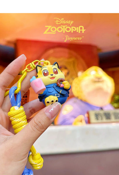 Zootopia Cartoon Character Injection Molding 3D Keychain Premium Design Anime Themed Accessories Collectible Toy Figures Gift