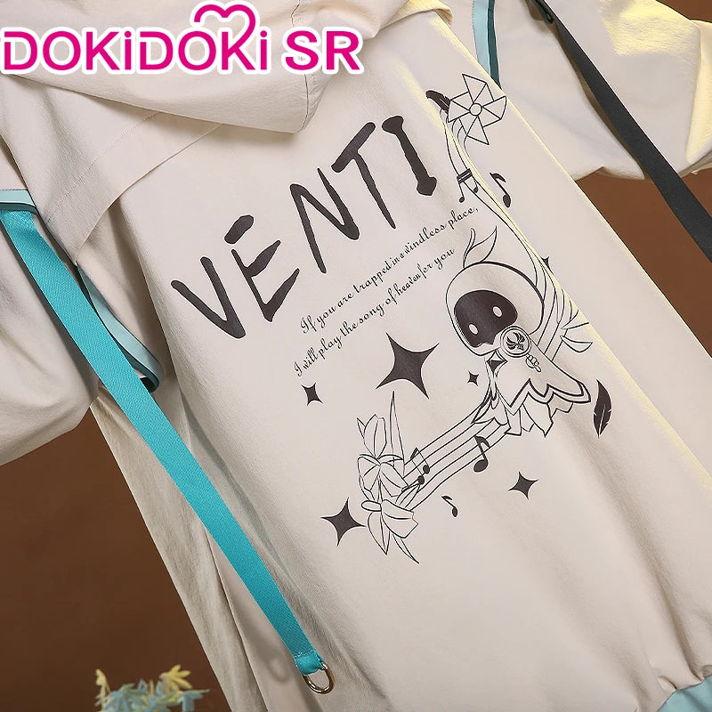 IN STOCK Venti Doujin Cosplay Game Genshin Impact DokiDoki-SR Venti Cute Cosplay Costume Detective Venti Genshin Impact Costume