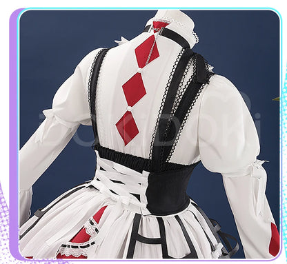 IN STOCK Akiyamaa Mizuki Mikuu Cosplay Costume Game Cosplay【XS-2XL】DokiDoki-R Women White Lolita Dress Mizu5 Cosplay Plus Size