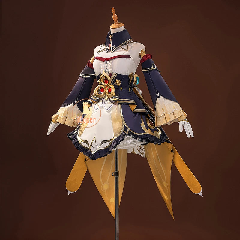 Genshin Impact Sandrone Cosplay Costume Wig Marionette Dress Uniform Eleven Fatui Harbingers Halloween Women Girls Carnival Prop