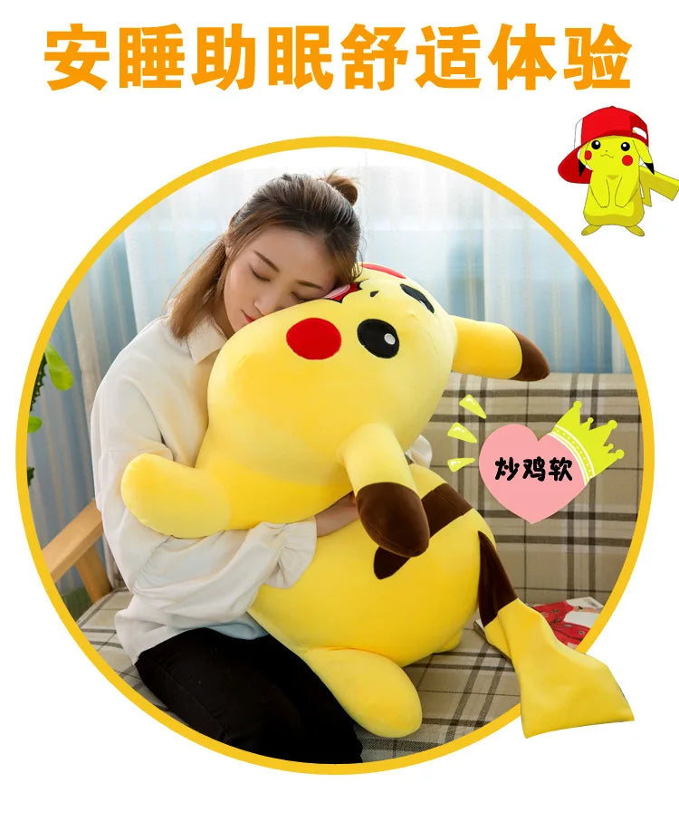 50/70/85cm Big Size Pokemon Pikachu Anime Plush Stuffed Doll Room Decoration Plushies Pillow Peluche Ornaments Children's Gifts