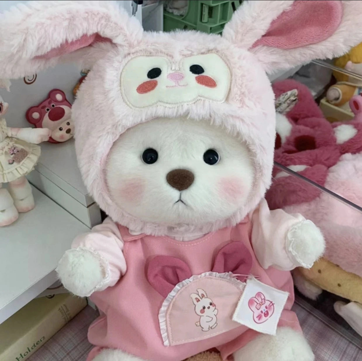 Unique Handmade Brown Bear Plush Toy Change Honey Dress Cloth Baby Girl Hug Cuddly Plushie Doll for Kids Christmas Gift For Kids