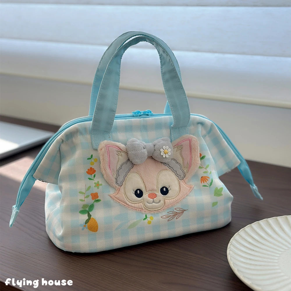 Adorable Linabell CookieAnn Thermal Lunch Bag Plush Insulated Tote Cute Handbag Bento Bag Kawaii Shopping Bag Gifts Girl