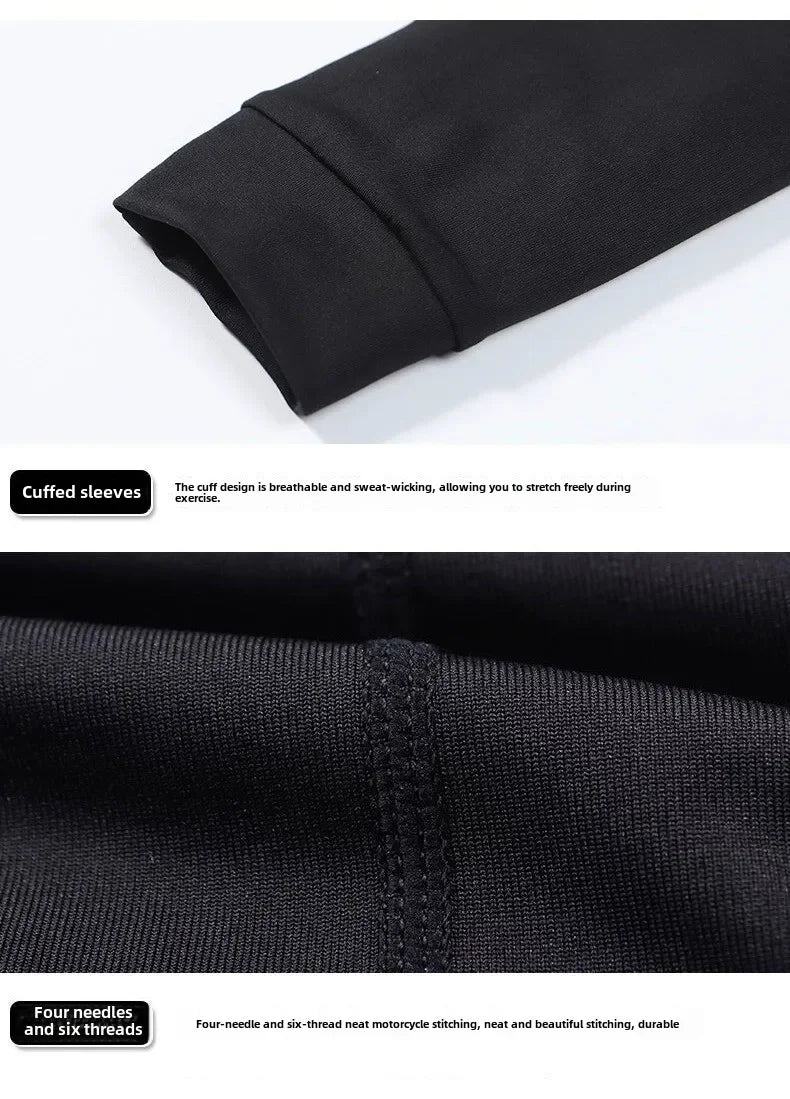 Men’s Winter Fleece-Lined Quick-Dry Warm-Up Sports Set for Running Cycling Fitness Training