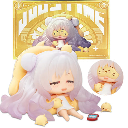 8CM Anime Game Azur Lane MNF Le Malin Figure JUUs Time Sitting Model Toy Gift Collection Aciton Figure Comes with Eye Mask