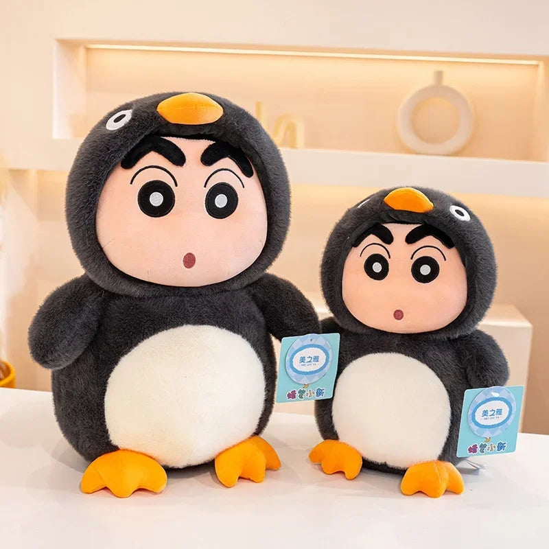 40cm Penguins Crayon Shin Chan Plush Toy Kawaii Tortoise Shin Chan Plushies Soothing Doll Cartoon Japanese Style Doll Gifts Gir
