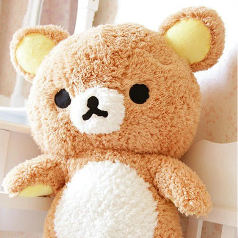 60/80cm Big Size Rilakkuma Plush Toy Kawaii Relax Bear Stuffed Dolls Animals Teddy Bear Peluche Cushion Xmas Gift For Kids