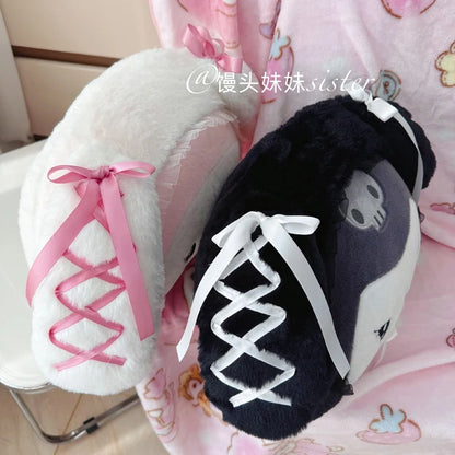Sanrio Lolita My Melody Headrest Back Cushion Car Seat Belt Cover Stuffed Anime Kuromi Cuddly Pillow Plushies Xmas Gifts Girl