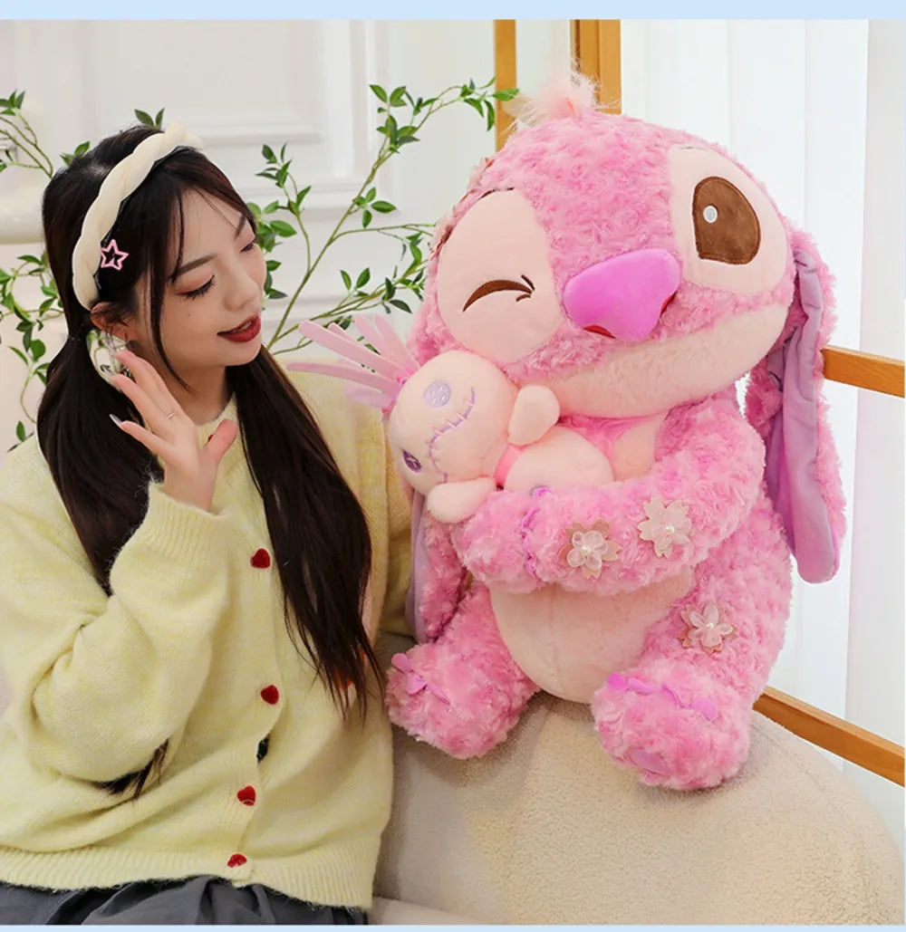 70cm Big Size Disney Lilo & Stitchanime Plush Stuffed Doll Room Decoration Peluche Pillow Angel Plushies Ornaments Gifts