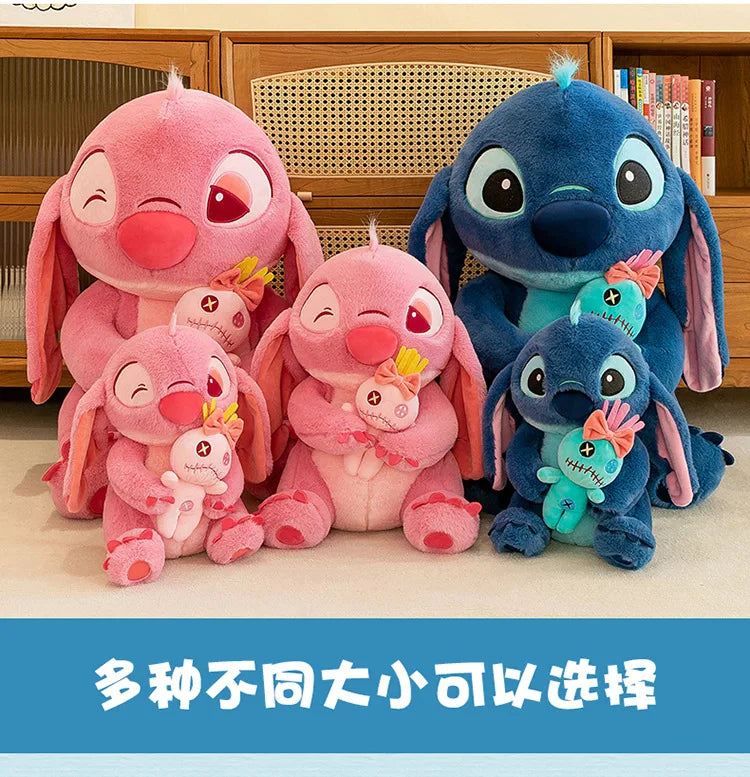 45/60/75CM Big Size Disney Stitch Kawaii Anime Plush Stuffed Doll Room Decoration Plushies Children Pillow Ornament Holiday Gift