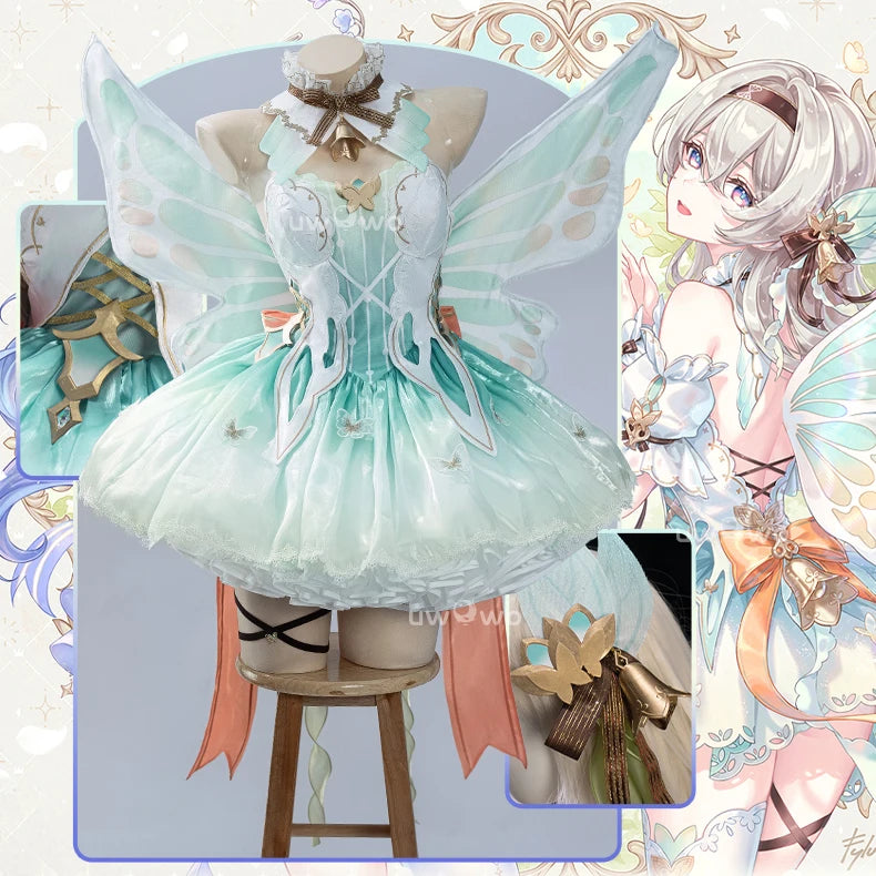IN STOCK UWOWO Firefly Cosplay Game Honkai Star Rail Fanart Firefly Fairy Princess Cosplay Costume Halloween Costume