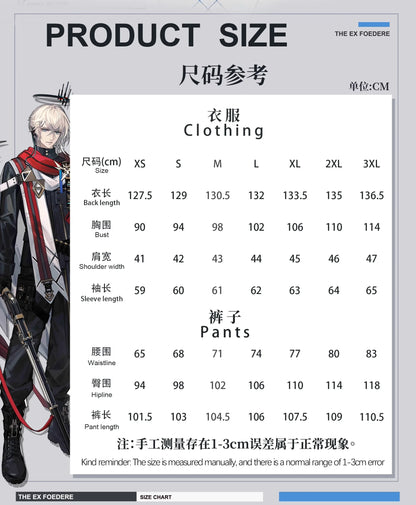 Arknights Executor The Ex Foedere Cosplay Costume Wig Game Uniform Cloak Federico Giallo Halloween Party for Women Men iCoser