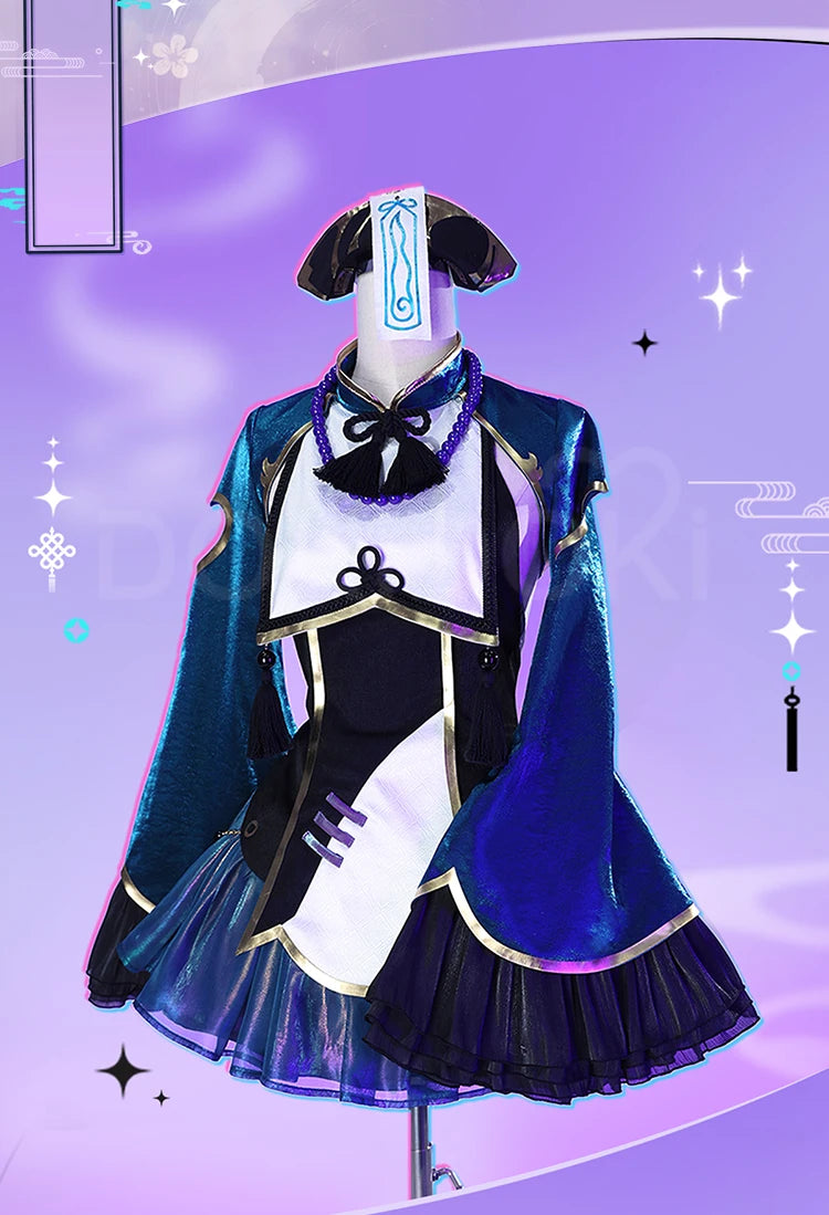 Mikuu Zombie Cosplay Costume DokiDoki-R Women Cute Zombie Dress Chinese Vampire Costume Mikku Halloween